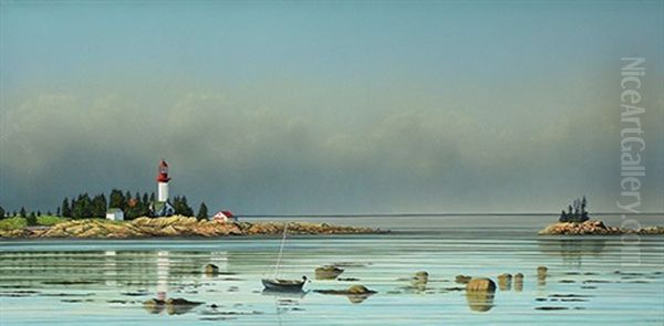 Rising Tide, St Lawrence River Oil Painting by William Webb