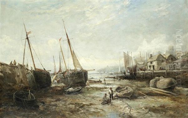 Low Tide, Penzance Oil Painting by William Edward Webb