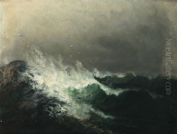 Seascape Oil Painting by Elbridge Wesley Webber