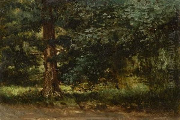 Forest Oil Painting by Pavel Alexandrovitch Briullov