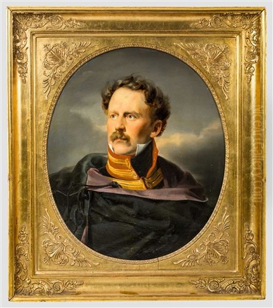 Joseph Weber (1798 - 1881) - Der Badische Hofstallmeister Karl Mayer In Uniform, Datiert 1833 Oil Painting by Joseph Weber