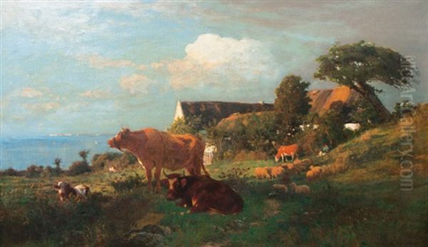 Bauernhof Mit Meerblick Oil Painting by Otto Weber