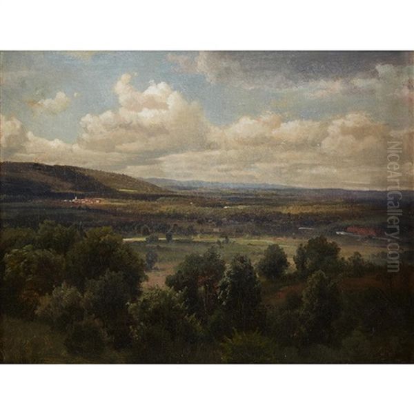 Clouds In The Valley Oil Painting by Paul Weber