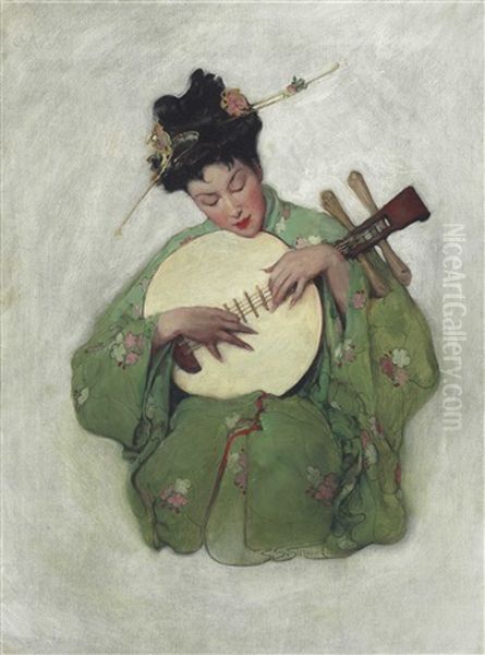 Kimono Oil Painting by Sarah S. Stilwell Weber