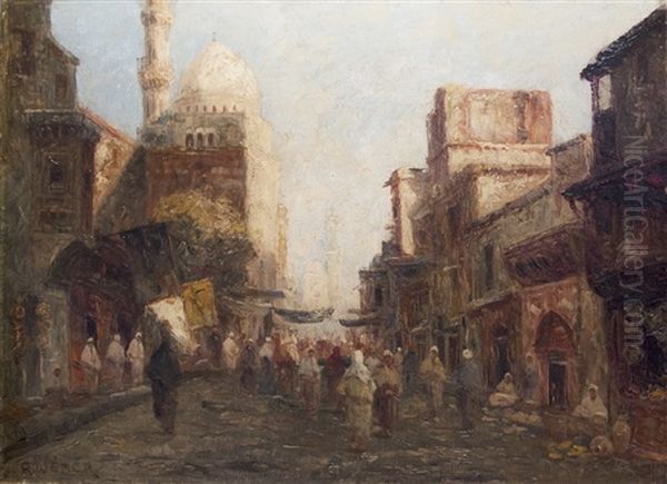 Oriental Market Oil Painting by Rudolf Weber