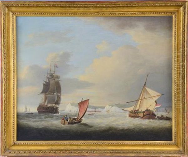 Shipping Over Dover Oil Painting by George Webster