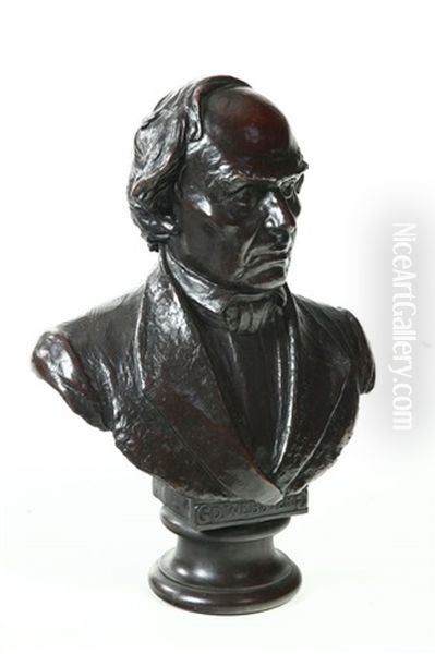 Bust Of Daniel Webster Oil Painting by H. Daniel Webster