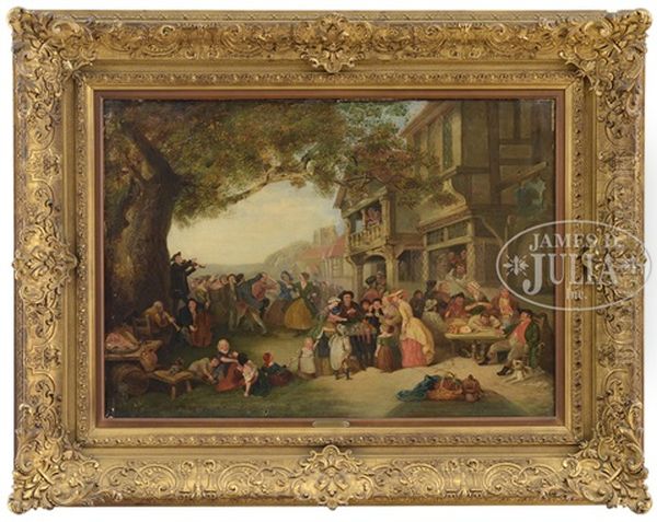 The Village Festival Oil Painting by Thomas Webster