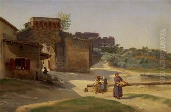 San Geminiano Oil Painting by August Weckesser