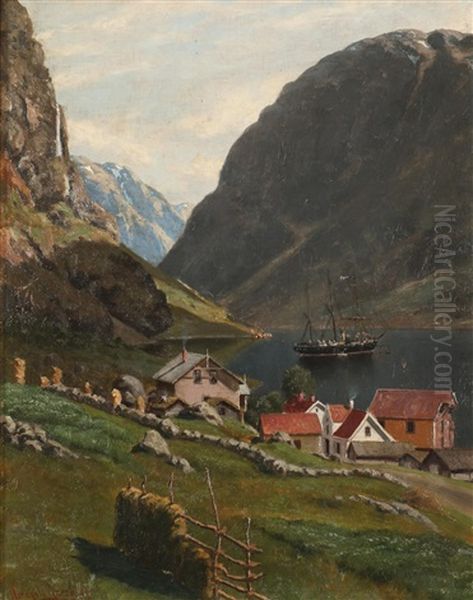 Fra Gudvangen Oil Painting by Johan Herman Wedel-Anker