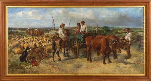 The Road To Copthorne Oil Painting by Henry Weekes