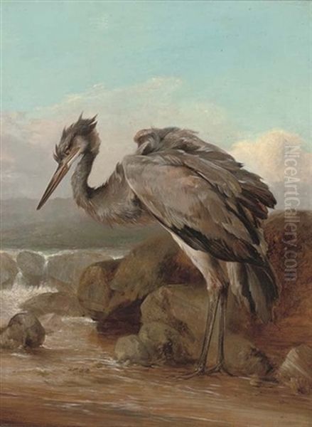 The Angler Oil Painting by Henry Weekes