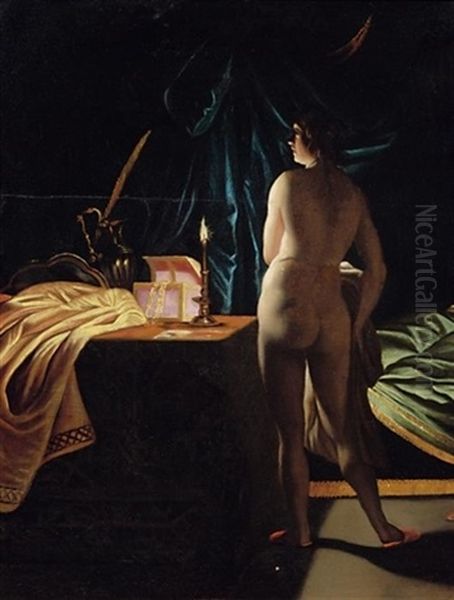 Weiblicher Akt In Interieur (danae?) Oil Painting by Anselmus Weeling