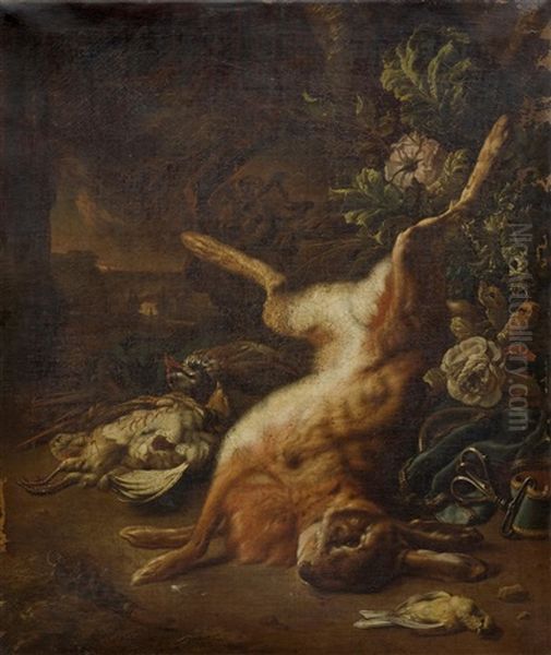 Still-life With A Slain Rabbit Oil Painting by Jan Weenix