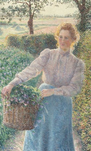 Martha - The Hay Month (1900-1902) Oil Painting by Anna de Weert