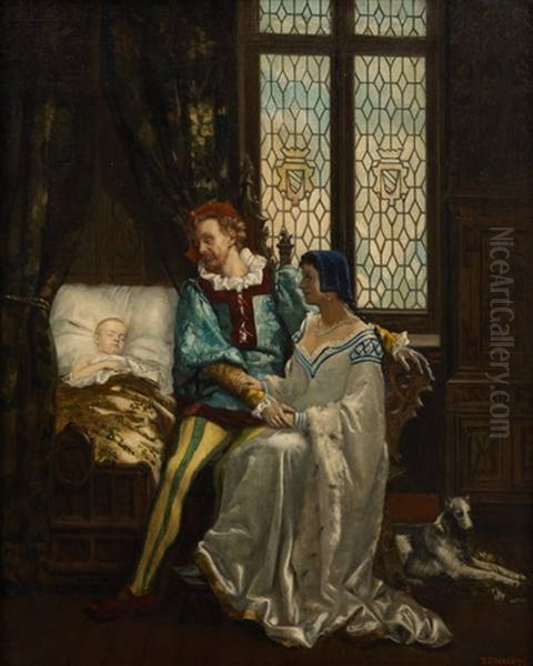 Le Reveil Attendu Oil Painting by Jean Joseph Weerts