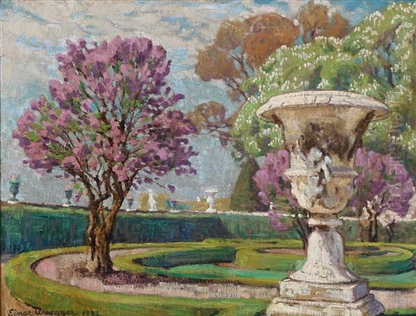 View From The Garden Of Versailles Oil Painting by Einar Wegener