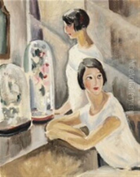 Etude Pour Couronne De Mariees Oil Painting by Gerda Wegener