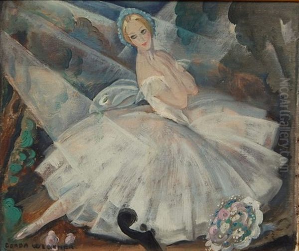 Ulla Poulsen Oil Painting by Gerda Wegener