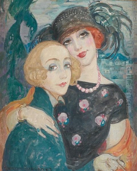 Les Deux Amies, Capri Oil Painting by Gerda Wegener