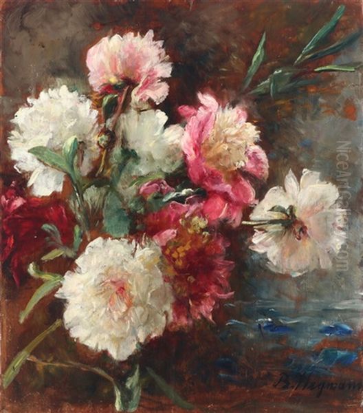 Blomsterstykke Oil Painting by Bertha Wegmann