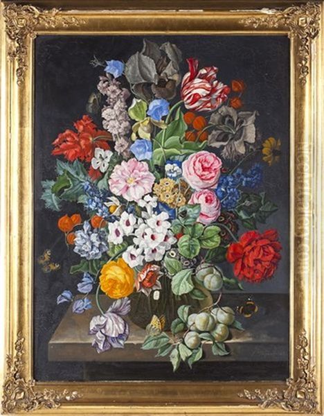 Floral Still Life Oil Painting by Sebastian Wegmayr