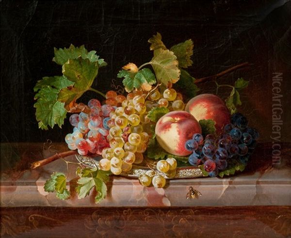 Still Life With Fruit Oil Painting by Sebastian Wegmayr