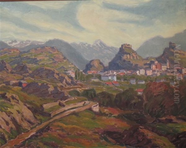 Landschaft Bei Sion by Adolf Weibel