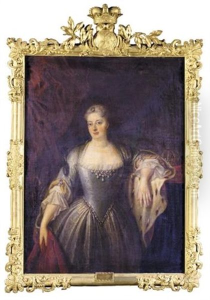 Portrait Of Queen Sophia Dorothea Of Prussia Oil Painting by Friedrich Wilhelm Weidemann