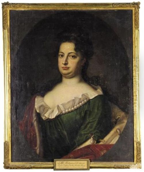 Portrait Of Queen Sophie Dorothea Of Prussia, Wife Of King Friedrich Wilhelm I Oil Painting by Friedrich Wilhelm Weidemann