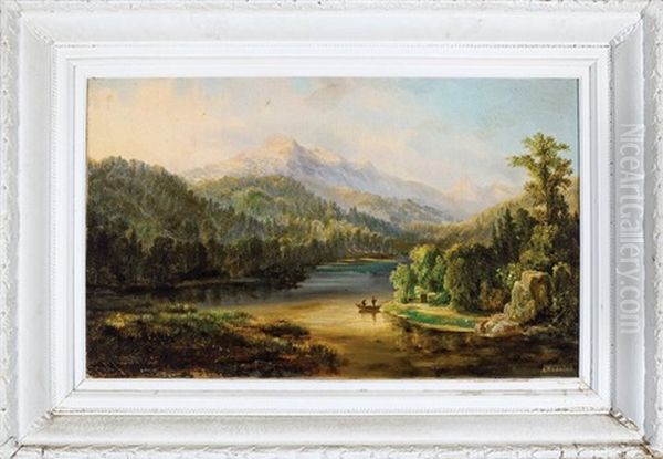 White Mountains Oil Painting by Augustus (Karl) Weidenbach