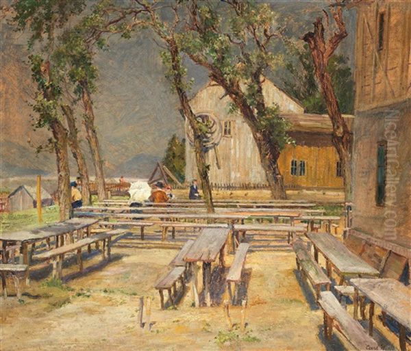 By The Ship Mill Oil Painting by Carl Weihs