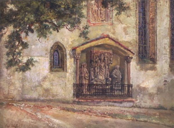 Ausenansicht Einer Kirche Oil Painting by Carl Weihs