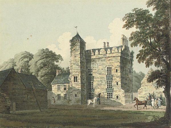 Ballyowen Castle Oil Painting by Samuel Frederick Brocas