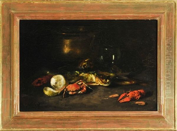 Stillleben Mit Meeresfruchten Oil Painting by Jacobus Adrianus Weiland