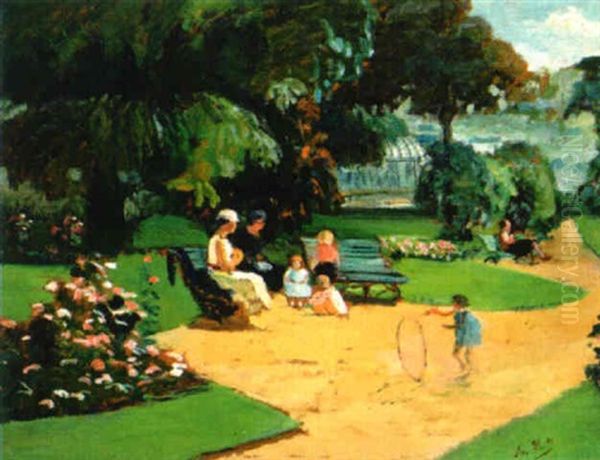 Au Jardin Public Oil Painting by Alice Weill