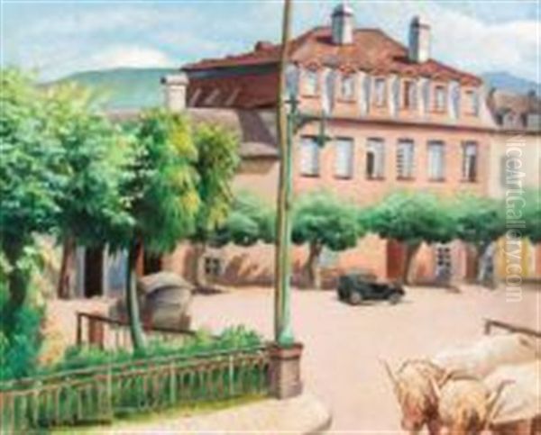 Rue De Village Oil Painting by Abraham Weinbaum