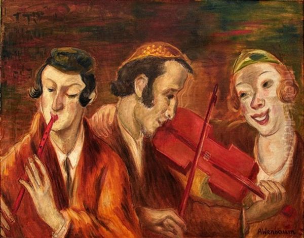 Les Musiciens Oil Painting by Abraham Weinbaum