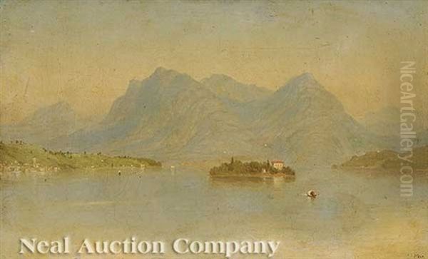 Islets In Lake Como, Lombardy Oil Painting by John Ferguson Weir