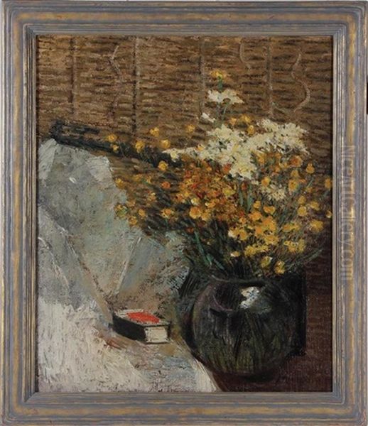 Floral Still Life, New York Oil Painting by Julian Alden Weir