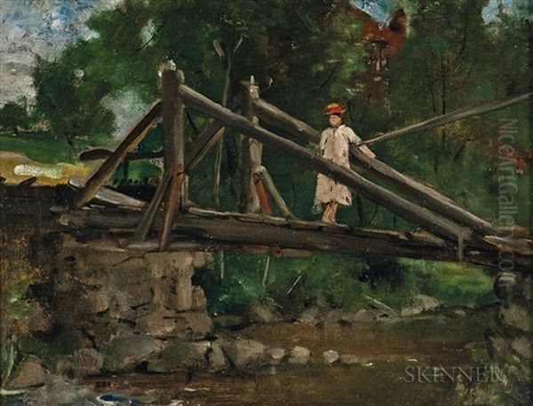 The Old Bridge Oil Painting by Julian Alden Weir