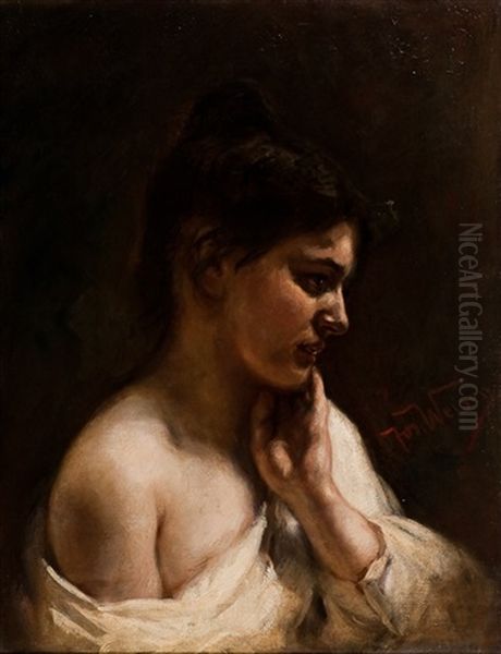 The Artist's Muse Oil Painting by Joseph Emanuel Weiser