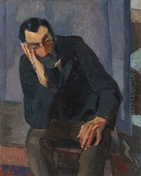 Bartiger Mann Oil Painting by Albert Weisgerber