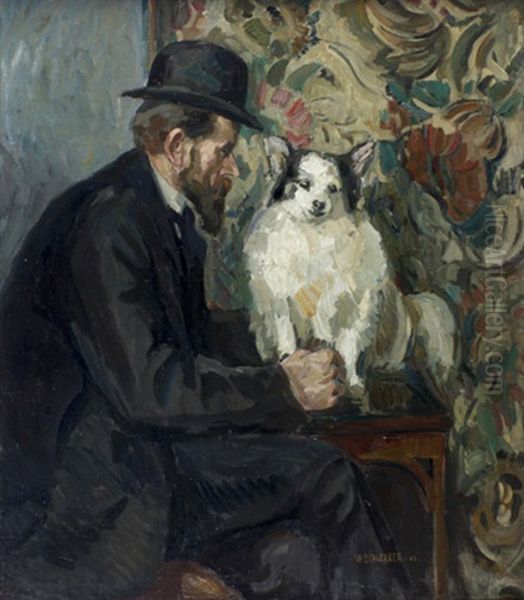 Mann Mit Spitz Oil Painting by Albert Weisgerber