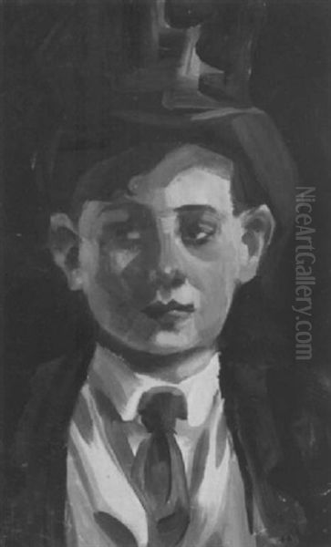 Portrait Eines Jungen Mannes Oil Painting by Albert Weisgerber