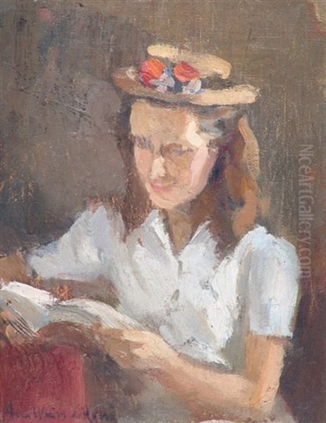 Muchacha Con Sombrero Oil Painting by Ana Weiss de Rossi