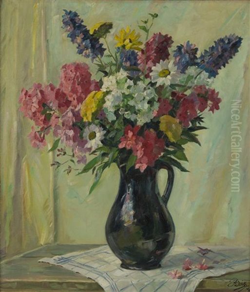 Floral Still Life Oil Painting by Emil Rudolf Weiss