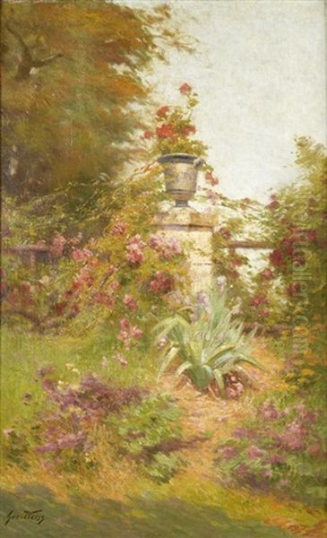 Le Jardin Fleuri Oil Painting by Emile Georges (Geo) Weiss