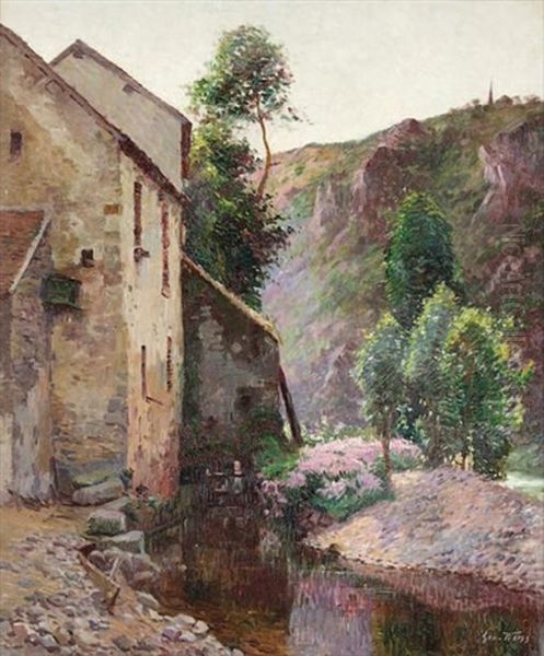 Moulin Dans La Vallee Oil Painting by Emile Georges (Geo) Weiss