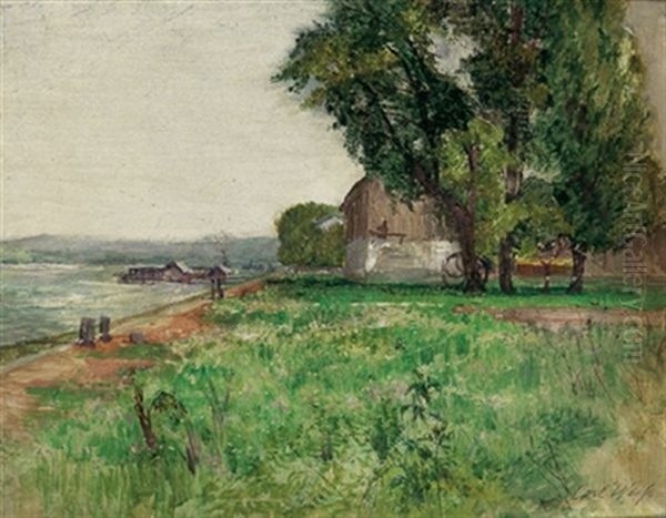 Muhlen, Langenzersdorf Oil Painting by Karl Weiss